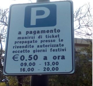parcheggi blu
