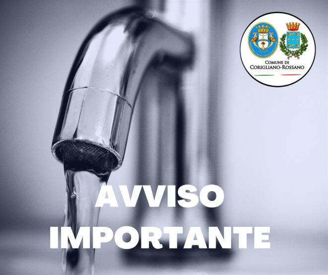 avviso crisi idrica